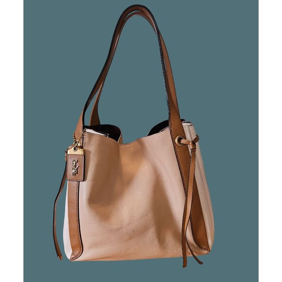 Coach Glovetanned & Pebble Leather Harmony Hobo Colorblock Shoulder Bag - Picture 1 of 16
